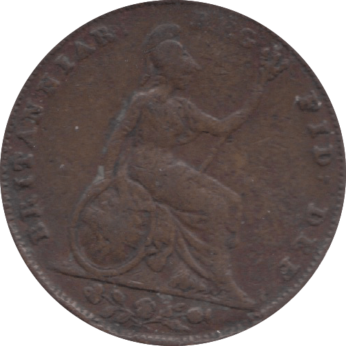 1843 FARTHING ( FINE ) - Farthing - Cambridgeshire Coins