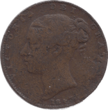 1843 FARTHING ( FINE ) - Farthing - Cambridgeshire Coins