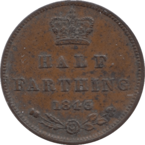 1843 HALF FARTHING ( EF ) 9 - Half Farthing - Cambridgeshire Coins