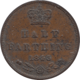 1843 HALF FARTHING ( EF ) 9 - Half Farthing - Cambridgeshire Coins