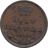 1843 HALF FARTHING ( EF ) - Farthing - Cambridgeshire Coins