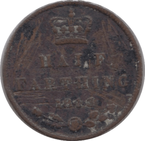 1843 HALF FARTHING ( FAIR ) 8 - Half Farthing - Cambridgeshire Coins