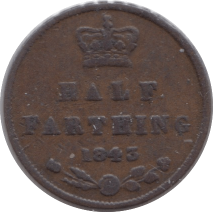 1843 HALF FARTHING ( GF ) 8 - Half Farthing - Cambridgeshire Coins