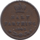 1843 HALF FARTHING ( GF ) 8 - Half Farthing - Cambridgeshire Coins