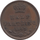1843 HALF FARTHING ( UNC ) 1 - Cambridgeshire Coins