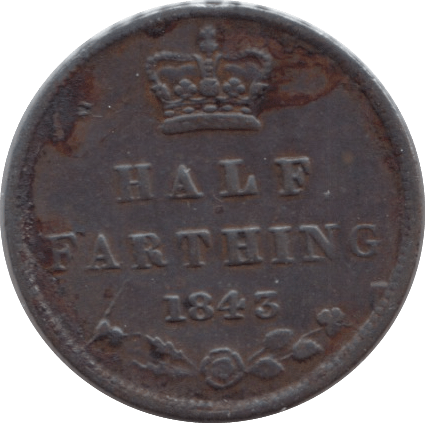 1843 HALF FARTHING ( VF ) 8 - Half Farthing - Cambridgeshire Coins