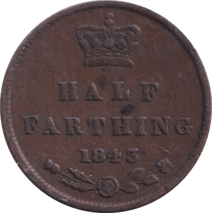 1843 HALF FARTHING ( VF ) - Half Farthing - Cambridgeshire Coins