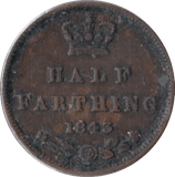 1843 HALF FARTHING ( VF ) - Half Farthing - Cambridgeshire Coins