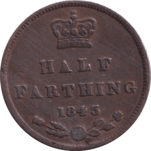 1843 HALF FARTHING ( VF ) - Half Farthing - Cambridgeshire Coins