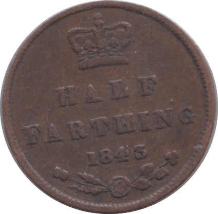 1843 HALF FARTHING ( VF ) - Half Farthing - Cambridgeshire Coins