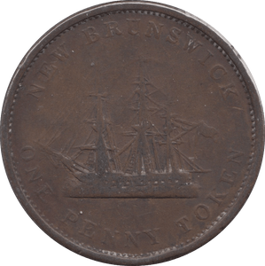 1843 NEW BRUNSWICK PENNY TOKEN - Token - Cambridgeshire Coins