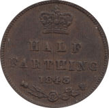 1843 ONE HALF FARTHING ( GVF ) 4 - Half Farthing - Cambridgeshire Coins