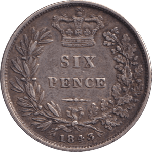1843 SIXPENCE ( VF ) - Sixpence - Cambridgeshire Coins