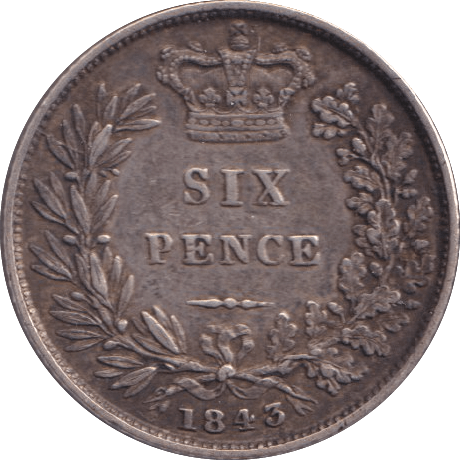 1843 SIXPENCE ( VF ) - Sixpence - Cambridgeshire Coins