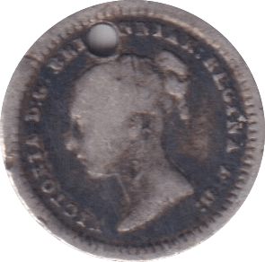 1843 THREE HALF PENCE ( FAIR ) HOLED - Three Half Pence - Cambridgeshire Coins