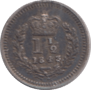 1843 THREE HALFPENCE ( FINE ) - Cambridgeshire Coins