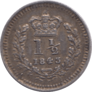 1843 THREE HALFPENCE ( GVF ) - three half pence - Cambridgeshire Coins