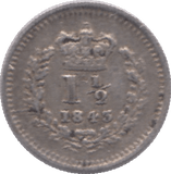 1843 THREE HALFPENCE ( VF ) - three half pence - Cambridgeshire Coins