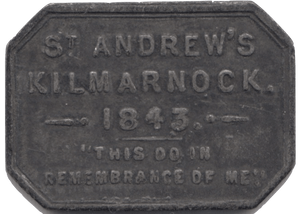 1843 TOKEN PARISH OF KILMARNOCK SCOTLAND SCOTTISH PEW TOKEN - Token - Cambridgeshire Coins