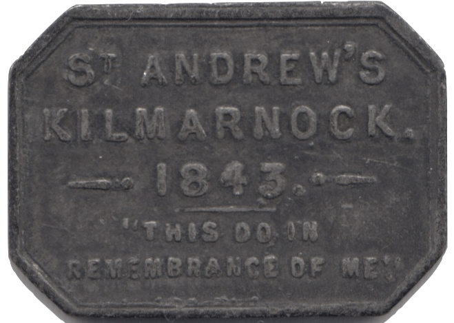 1843 TOKEN PARISH OF KILMARNOCK SCOTLAND SCOTTISH PEW TOKEN - Token - Cambridgeshire Coins