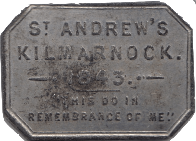 1843 TOKEN PARISH OF KILMARNOCK SCOTLAND SCOTTISH PEW TOKEN - Token - Cambridgeshire Coins