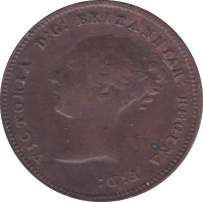 1843 HALF FARTHING ( GVF ) - Half Farthing - Cambridgeshire Coins