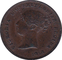 1843 HALF FARTHING ( EF ) - Half Farthing - Cambridgeshire Coins