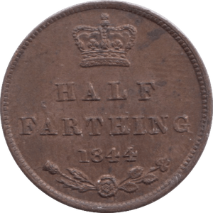 1844 HALF FARTHING ( AUNC ) 1 - Farthing - Cambridgeshire Coins