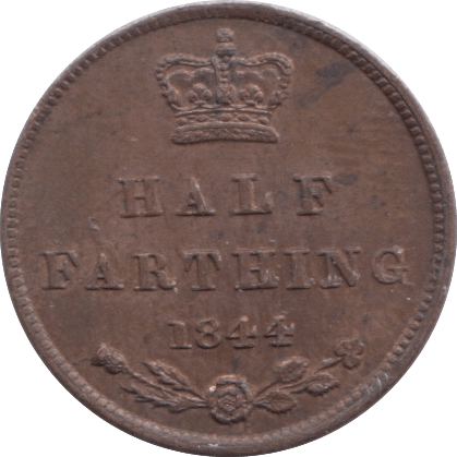 1844 HALF FARTHING ( AUNC ) 1 - Farthing - Cambridgeshire Coins