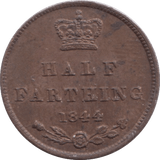 1844 HALF FARTHING ( AUNC ) 1 - Farthing - Cambridgeshire Coins