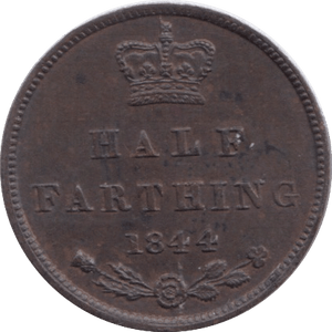 1844 HALF FARTHING ( AUNC ) 3 - Farthing - Cambridgeshire Coins
