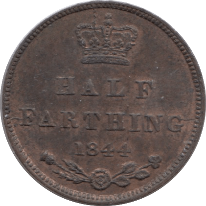 1844 HALF FARTHING ( AUNC ) 3 - Half Farthing - Cambridgeshire Coins