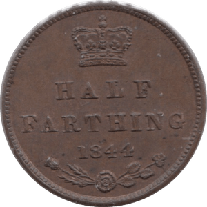 1844 HALF FARTHING ( AUNC ) 8 - Half Farthing - Cambridgeshire Coins