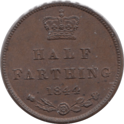 1844 HALF FARTHING ( AUNC ) 8 - Half Farthing - Cambridgeshire Coins