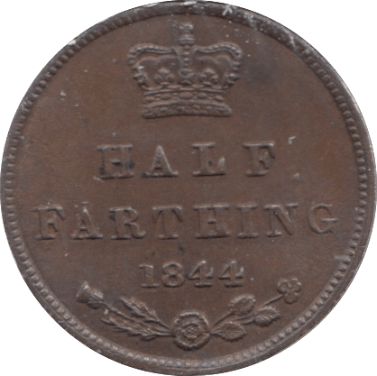1844 HALF FARTHING ( AUNC ) - Half Farthing - Cambridgeshire Coins