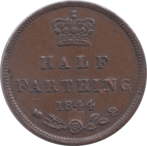 1844 HALF FARTHING ( EF ) 3 - Half Farthing - Cambridgeshire Coins