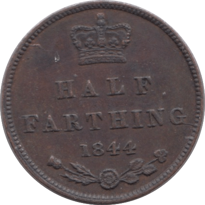 1844 HALF FARTHING ( EF ) 6 - Half Farthing - Cambridgeshire Coins