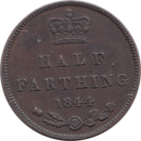 1844 HALF FARTHING ( EF ) 6 - Half Farthing - Cambridgeshire Coins