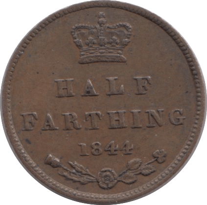 1844 HALF FARTHING ( EF ) 7 - Farthing - Cambridgeshire Coins
