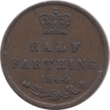 1844 HALF FARTHING ( EF ) 7 - Half Farthing - Cambridgeshire Coins