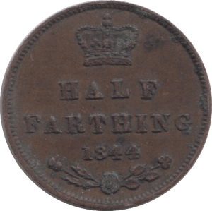 1844 HALF FARTHING ( EF ) 8 - Farthing - Cambridgeshire Coins
