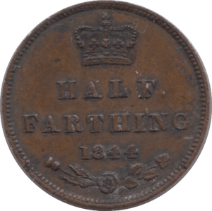 1844 HALF FARTHING ( EF ) 9 - Half Farthing - Cambridgeshire Coins