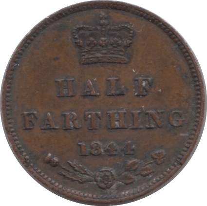 1844 HALF FARTHING ( EF ) 9 - Half Farthing - Cambridgeshire Coins