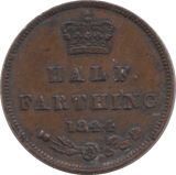 1844 HALF FARTHING ( EF ) 9 - Half Farthing - Cambridgeshire Coins