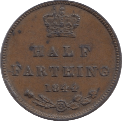 1844 HALF FARTHING ( EF ) - Farthing - Cambridgeshire Coins