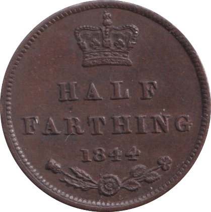 1844 HALF FARTHING ( EF ) - Half Farthing - Cambridgeshire Coins