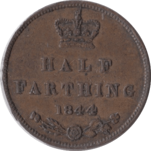 1844 HALF FARTHING ( EF ) - Half Farthing - Cambridgeshire Coins