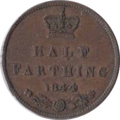 1844 HALF FARTHING ( EF ) - Half Farthing - Cambridgeshire Coins