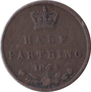 1844 HALF FARTHING ( F ) - Half Farthing - Cambridgeshire Coins