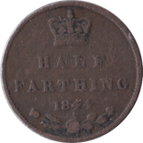 1844 HALF FARTHING ( F ) - Half Farthing - Cambridgeshire Coins